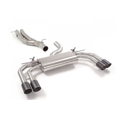 Tramo Intermedio Grupo N Acero Inox + Escape Trasero Doble Acero Inox Salidas Redondas 2x90 Mm Carbon Shot Asimetricas
 Con