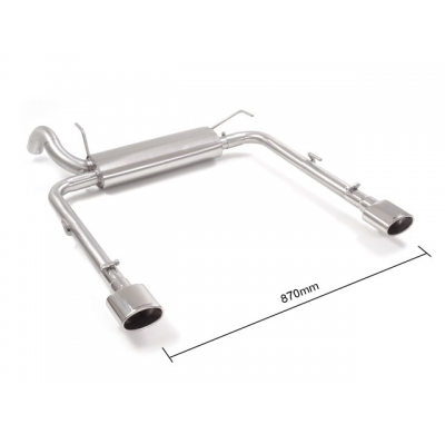 Escape Trasero Doble Acero Inox Salidas Ovaladas 115x70 Mm 
 Línea Con Diámetro Mejorado 60 Mm 
 Fiat Tipo (Typ356) 2016>> (