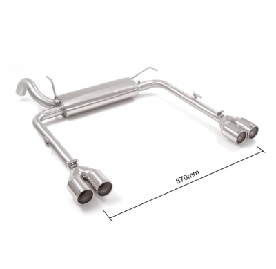 Escape Trasero Doble Acero Inox Salidas Redondas 2x80 Mm  
 Línea Con Diámetro Mejorado 60 Mm 
 Fiat Tipo (Typ356) 2016>> (5