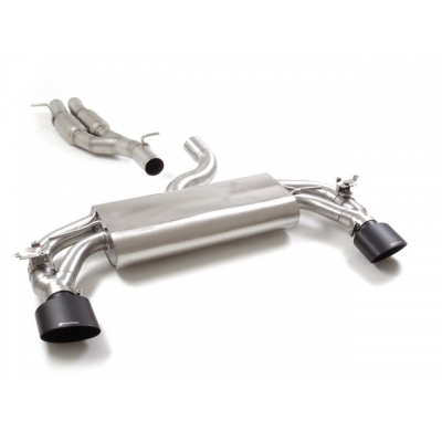 Tramo Intermedio Con Escape Acero Inox + Escape Trasero Doble Acero Inox Salidas Ovaladas 152x102 Mm black 
 Con Valvula