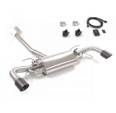 Escape Trasero Doble Acero Inox Salidas Redondas 90 Mm Carbon Shot
 Con Válvulas Eléctricas Integradas Y Mando Wifi. 
 Línea