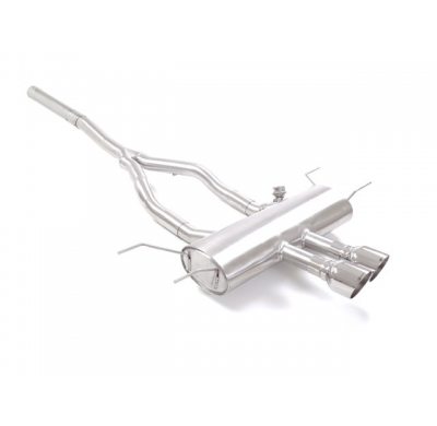 Tramo Intermedio Grupo N Acero Inox + Escape Trasero Acero Inox Salidas Redondas 2x108 Mm Sport Line
 Con Valvula De Depresi