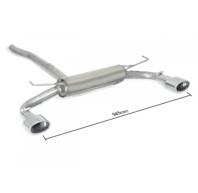 Silencioso Trasero Doble Acero Inox Salidas Ovaladas 115x70 Mm 
 Paragolpes Paquete "Cross , Cross Plus".  
 Fiat 500x (Typ334)