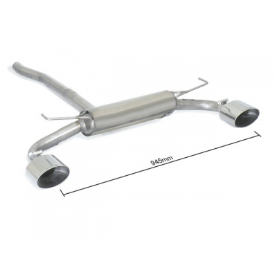 Escape Trasero Doble Acero Inox Salidas Ovaladas 135x90 Mm 
 Paragolpes Paquete "Cross , Cross Plus".  
 Fiat 500x (Typ334)