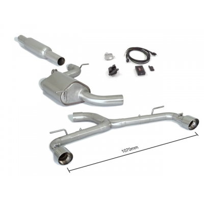 Escape Delantero Acero Inox + Tramo Intermedio Con Escape Acero Inox + Tramo Trasero Doble Acero Inox Salidas Redondas 1