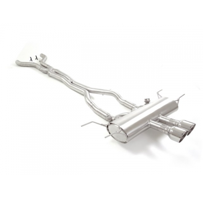 Tramo Intermedio Grupo N Acero Inox + Escape Trasero Grupo N Acero Inox Salidas Redondas 2x108 Mm Sport Line
 Con Valvulas D