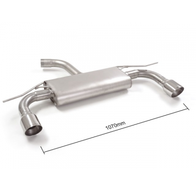 Escape Trasero Doble Acero Inox Salidas Redondas 102 Mm Sport Line  
 Línea Con Diámetro Mejorado 60 Mm 
 Volkswagen Golf Mk