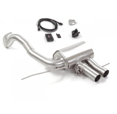 Escape Trasero Doble Acero Inox Sin Terminales
 Con Válvula Eléctrica Integradas Y Mando Wifi.
 Línea Con Diámetro Mejorado