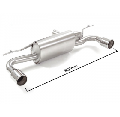 Escape Trasero Doble Acero Inox Salidas Redondas 90 Mm 
  Bmw Serie1 F20/F21 F20 116i (80kw - B38) 2015>>2019 Ragazzon