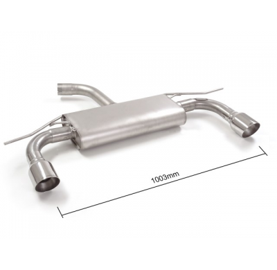 Escape Trasero Doble Acero Inox Salidas Redondas 102 Mm Sport Line  
 Línea Con Diámetro Mejorado 60 Mm 
 Volkswagen Golf Mk