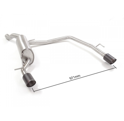 Escape Trasero Doble Acero Inox Salidas Redondas 90 Mm Carbon Shot
  Seat Ibiza Mk5 (6f) 2017>> 1.0tsi (70kw) / 1.0tsi (70kw