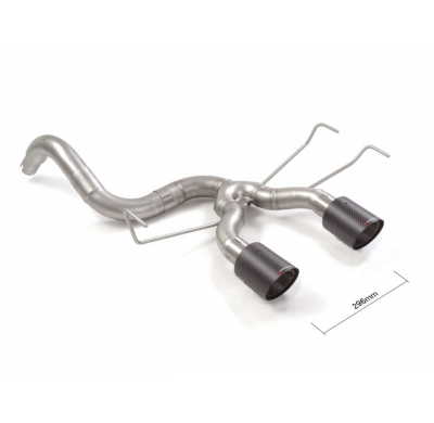 Tramo Trasero Acero Inox Grupo N Salidas Redondas Centrales 2 / 100 Mm Carbon Shot
 Línea Con Diámetro Mejorado 63,5 Mm
 Abarth