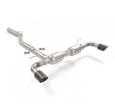 Escape Trasero Doble Acero Inox Salidas Redondas 90 Mm Carbon Shot
 Línea Con Diámetro Mejorado 70 Mm
 Alfa Romeo Giulia(952