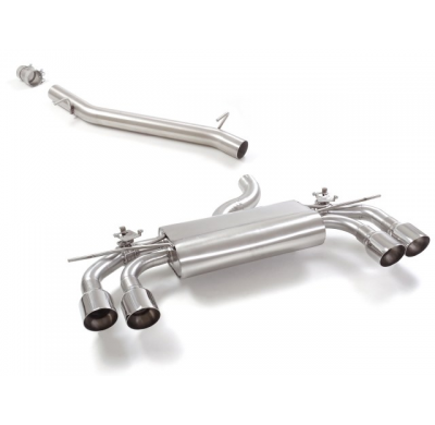 Tramo Intermedio Grupo N Acero Inox + Escape Trasero Doble Acero Inox Salidas Redondas 2 / 102 Mm Sport Line
 Con Valvulas I