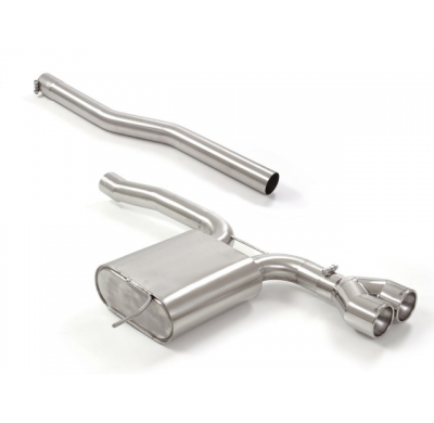 Silencioso trasero en acero inox con salidas redondas 2x102 mm
 Línea con diámetro mejorado 70 mm
 
 CON HOMOLOGACION Mini F56 2