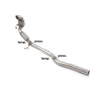 Catalizador metalico 200cpsi grupo N en acero inox con la eliminación de filtro OPF / GPF. Presentes todas la conexiones de las