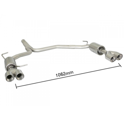 Escape Trasero Doble Acero Inox Salidas Redondas 2x80 Mm Sport Line Asimetricas - Modificación Del Parachoques Original
  Au
