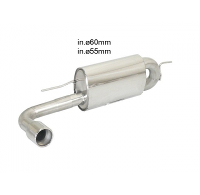 Escape Trasero Acero Inox Con Salida Redonda 90 Mm
  Bmw Serie1 F20/F21 F20 120d - Xd (140kw - B47) 2015>>2018 Ragazzon