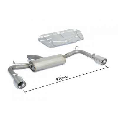 Escape Trasero Doble Acero Inox Salidas Redondas 90 Mm Sport Line
 Modificación Del Parachoques Original - Añadido Trasero G