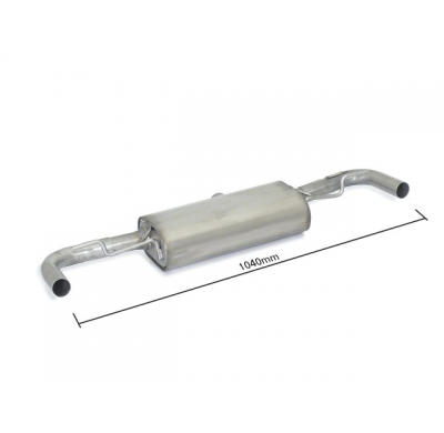 Escape Trasero Doble Acero Inox Salidas Redondas 50 Mm 
  Mercedes Gla (X156) 2014>> 180 (90kw) 2014>> Ragazzon