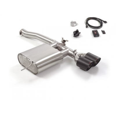 Escape Trasero Acero Inox Salidas Redondas 2x100 Mm Carbon Shot
 Con Válvula Eléctrica Integradas Y Mando Wifi.
 Línea Con D