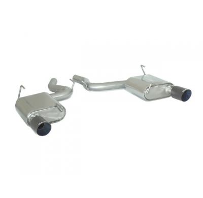 Escape Trasero Doble Acero Inox Salidas Redondas 102 Mm Carbon Racing
 Línea Con Diámetro Mejorado 70 Mm
 Ford Mustang Mk6 2