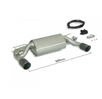 Escape Trasero Doble Acero Inox Salidas Redondas 90 Mm Carbon Racing
 Con Valvulas Integradas.Las Válvulas Son Accionadas Me