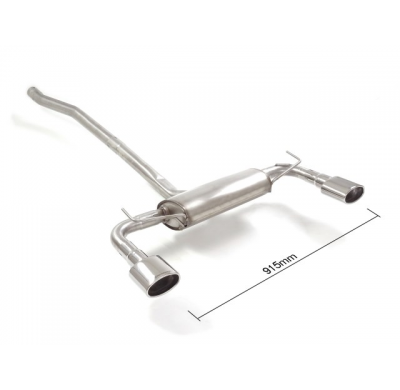 Escape Trasero Doble Acero Inox Salidas Ovaladas 115x70 Mm 
  Jeep Renegade 1.6 E-Torq (81kw) 2014>>2018 Ragazzon