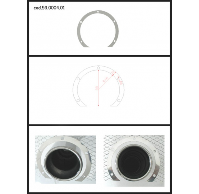 Protección Estética Acero Inox Redonda Abierta
 Para Cola Redonda 70 Mm
 Universal Protecciones Estét View All Ragazzon