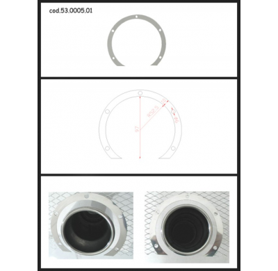 Protección Estética Acero Inox Redonda Abierta
 Para Cola Redonda 90 Mm
 Universal Protecciones Estét View All Ragazzon