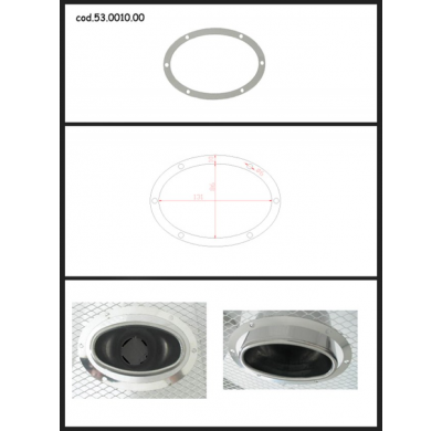 Protección Estética Acero Inox Ovalada Cerrada
 Para Cola Ovalada 115x70 Mm
 Universal Protecciones Estét View All Ragazzon