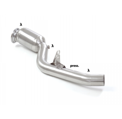 Catalizador metalico 200cpsi grupo N en acero inox con la eliminación de filtro OPF / GPF. Presentes todas la conexiones de las