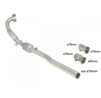 Catalizador Metalico- Línea Con Diámetro Mejorado 76 Mm
 Es Necesario Reprogramar La Centralita 
 Audi Tt (Typ 8j) 2006>>2014 Co