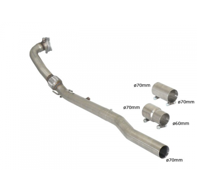 Tramo Supresor Catalizador Grupo N Acero Inox - Línea Con Diámetro Mejorado 70 Mm
 Es Necesario Reprogramar La Centralita 
 Audi