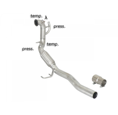 Tramo Supresor Catalizador + Tramo Supresor Filtro Antipartículas Acero Inox Grupo N- Mot.Bxj (1896cc) - Mot.Bls (1896cc) - Mot.