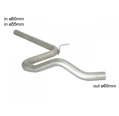 Tramo Intermedio Acero Inox - Línea Con Diámetro Mejorado 60 Mm
 Solo Para Versión Sin Scr / Adblue
 Seat Leon Mk3 (5f) 1.6tdi (