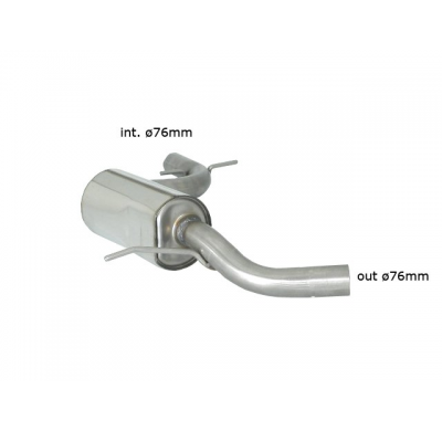 Tramo Intermedio Con Silencioso Acero Inox - Línea Con Diámetro Mejorado 76 Mm
  Volkswagen Golf Mk6 2.0 Gti Tsi (155 / 173kw) ø