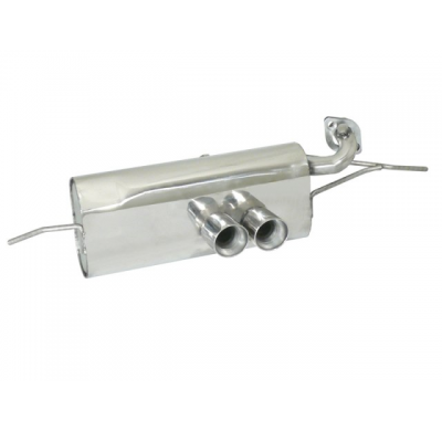 Escape Trasero Acero Inox Salidas Redondas Centrales 2x80 Mm Sport Line Con Catalizador Metalico
 Es Necesario Reprogramar L