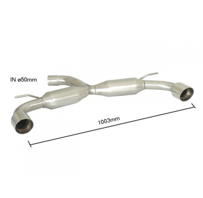 Escape Trasero Doble Acero Inox Salidas Redondas 102 Mm Sport Line
  Volkswagen Golf Mk7 1.0tsi (85kw) 2015>>12/2016 Ragazzo