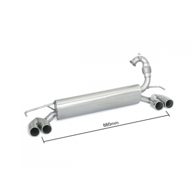 Escape Trasero Doble Acero Inox Salidas Redondas 2x70 Mm 
  Smart Fortwo (Typ453) 2014>> 1.0 (45kw) 2015>>2017 Ragazzon