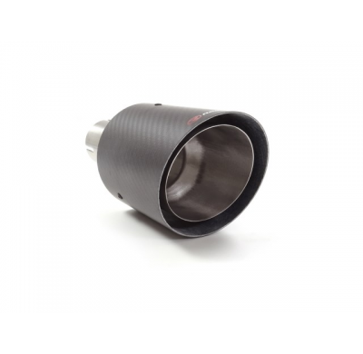 Cola Redonda 90 Mm Carbon Shot Acero Inox
 Con Tubo De Entrada 50 Mm
 Largura 225 Mm
 Universal Colas De Escape Ro.90 Carbon Rag