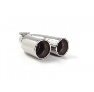 Cola Redonda 2x70 Mm Asimetricas Acero Inox Con Tubo De Entrada 50 Mm - Largura 225-240 Mm
  Universal Colas De Escape Ro.2x70 R