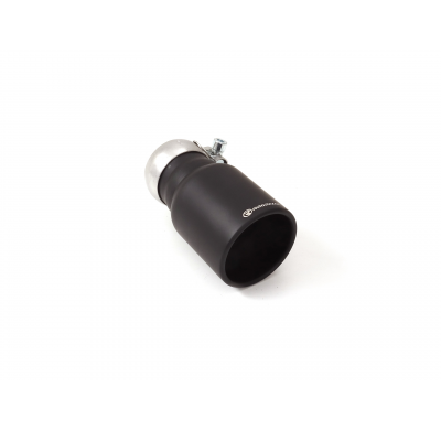 Cola redonda 90 mm Black en acero inox</p>
 con tubo de entrada 50,5 mm</p>
 largura 160 mm</p>
 - Universal Colas de escape RO.
