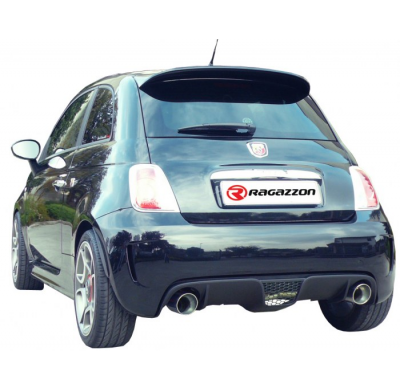 Escape Trasero Acero Inox Salidas Redondas Centrales 2 / 100 Mm Carbon Shot
 Línea Con Diámetro Mejorado 63,5 Mm
 Abarth 500