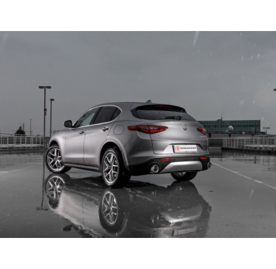 Tramos Traseros Grupo N Dobles Acero Inox Para Codas Estéticas Originales
 Línea Con Diámetro Mejorado 76 Mm
 Alfa Romeo Stelvio