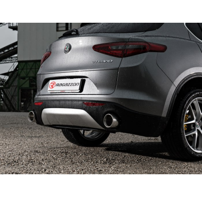 Tramos Traseros Grupo N Dobles Acero Inox Para Codas Estéticas Originales
 Línea Con Diámetro Mejorado 76 Mm
 Alfa Romeo Stelvio