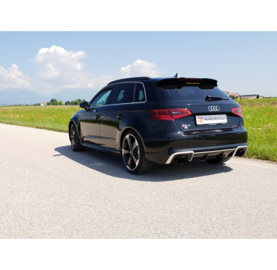 Tramo Intermedio Grupo N Acero Inox + Escape Trasero Doble Acero Inox Salidas Ovaladas 152x102 Mm Black 
 Con Valvulas Integ