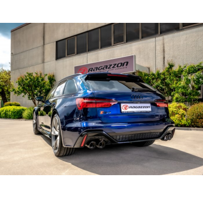 Tramo Intermedio Grupo N Acero Inox + Escape Trasero Doble Acero Inox Grupo N Salidas Redondas 2 X 100 Mm Carbon Shot Asimet