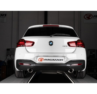 Escape Trasero Acero Inox Con Salida Redonda 90 Mm  
  Bmw Serie1 F20/F21 F21 118i (100kw - B38) 07/2015>> Ragazzon
