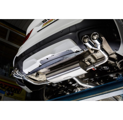 Escape Trasero Doble Acero Inox Salidas Redondas 2x80 Mm Sport Line Asimetricas - Modificación Del Parachoques Original
  Bm